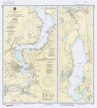 St Johns River - Racy Point to Crescent Lake 1990A - Old Map Nautical Chart AC Harbors 11492B - Florida (East Coast)