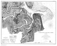 St Marys Entrance and Fernandina Harbor 1869B - Old Map Nautical Chart AC Harbors 453-11503 - Florida (East Coast)