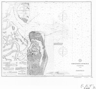 St Marys Entrance and Fernandina Harbor 1875 - Old Map Nautical Chart AC Harbors 453-11503 - Florida (East Coast)
