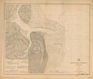 St Marys Entrance and Fernandina Harbor 1882A - Old Map Nautical Chart AC Harbors 453-11503 - Florida (East Coast)