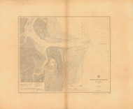 St Marys Entrance and Fernandina Harbor 1909 - Old Map Nautical Chart AC Harbors 453-11503 - Florida (East Coast)