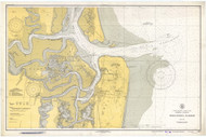St Marys Entrance and Fernandina Harbor 1938 - Old Map Nautical Chart AC Harbors 453-11503 - Florida (East Coast)