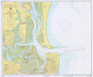 St Marys Entrance and Fernandina Harbor 1977 - Old Map Nautical Chart AC Harbors 453-11503 - Florida (East Coast)