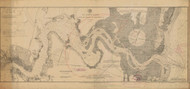 St Johns River - Entrance to Jacksonville 1898 - Old Map Nautical Chart AC Harbors 454a - Florida (East Coast)