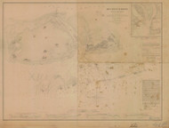 Key West Harbor and Approaches 1854 - Old Map Nautical Chart AC Harbors 469 - Florida (East Coast)