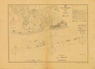 Key West Harbor and Approaches 1901 - Old Map Nautical Chart AC Harbors 469 - Florida (East Coast)