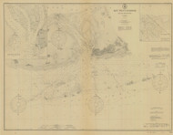 Key West Harbor and Approaches 1905 - Old Map Nautical Chart AC Harbors 469 - Florida (East Coast)