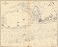 Key West Harbor and Approaches 1912 - Old Map Nautical Chart AC Harbors 584-11441 - Florida (East Coast)
