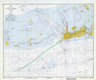 Key West Harbor and Approaches 1971 - Old Map Nautical Chart AC Harbors 584-11441 - Florida (East Coast)