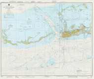 Key West Harbor and Approaches 1980 - Old Map Nautical Chart AC Harbors 584-11441 - Florida (East Coast)