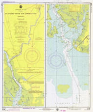 St Marks River and Approaches 1975 - Old Map Nautical Chart AC Harbors 484-11406 - Florida (East Coast)