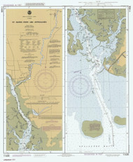St Marks River and Approaches 1987 - Old Map Nautical Chart AC Harbors 484-11406 - Florida (East Coast)