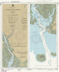 St Marks River and Approaches 1991 - Old Map Nautical Chart AC Harbors 484-11406 - Florida (East Coast)