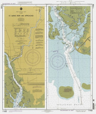 St Marks River and Approaches 1997 - Old Map Nautical Chart AC Harbors 484-11406 - Florida (East Coast)