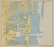 Fort Lauderdale and Port Everglades 1940 - Old Map Nautical Chart AC Harbors 546-11470 - Florida (East Coast)