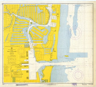 Fort Lauderdale and Port Everglades 1966 - Old Map Nautical Chart AC Harbors 546-11470 - Florida (East Coast)