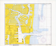 Fort Lauderdale and Port Everglades 1970 - Old Map Nautical Chart AC Harbors 546-11470 - Florida (East Coast)