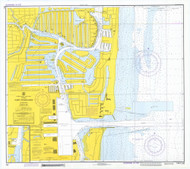 Fort Lauderdale and Port Everglades 1973 - Old Map Nautical Chart AC Harbors 546-11470 - Florida (East Coast)