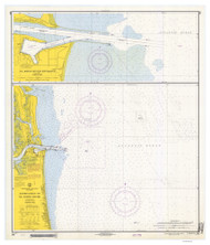 St Johns River and Approaches 1968 - Old Map Nautical Chart AC Harbors 569-11490 - Florida (East Coast)