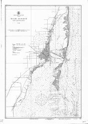 Miami Harbor and Approaches 1921A - Old Map Nautical Chart AC Harbors 583 - Florida (East Coast)