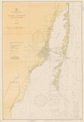 Miami Harbor and Approaches 1927B - Old Map Nautical Chart AC Harbors 583 - Florida (East Coast)