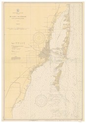 Miami Harbor and Approaches 1930 - Old Map Nautical Chart AC Harbors 583 - Florida (East Coast)