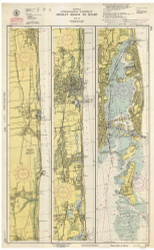West Palm Beach to Miami 1951B - Old Map Nautical Chart AC Harbors 847 - Florida (East Coast)