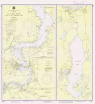 St Johns River - Racy Point to Crescent Lake 1980A - Old Map Nautical Chart AC Harbors 11492B - Florida (East Coast)