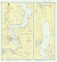St Johns River - Racy Point to Crescent Lake 1980B - Old Map Nautical Chart AC Harbors 11492B - Florida (East Coast)