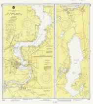 St Johns River - Racy Point to Crescent Lake 1982B - Old Map Nautical Chart AC Harbors 11492B - Florida (East Coast)