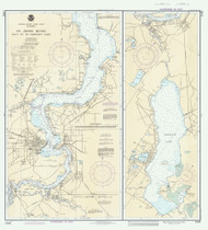 St Johns River - Racy Point to Crescent Lake 1987B - Old Map Nautical Chart AC Harbors 11492B - Florida (East Coast)