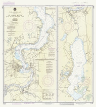 St Johns River - Racy Point to Crescent Lake 1990B - Old Map Nautical Chart AC Harbors 11492B - Florida (East Coast)