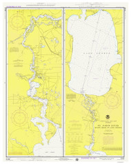 St Johns River - Dunns Creek to Lake Dexter 1974 - Old Map Nautical Chart AC Harbors 11495 - Florida (East Coast)