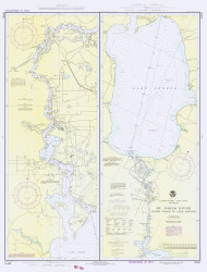 St Johns River - Dunns Creek to Lake Dexter 1979 - Old Map Nautical Chart AC Harbors 11495 - Florida (East Coast)