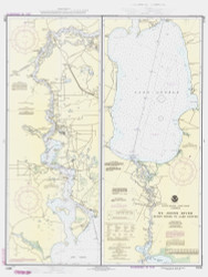 St Johns River - Dunns Creek to Lake Dexter 1990 - Old Map Nautical Chart AC Harbors 11495 - Florida (East Coast)