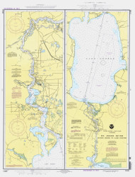St Johns River - Dunns Creek to Lake Dexter 1996 - Old Map Nautical Chart AC Harbors 11495 - Florida (East Coast)