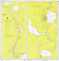 St Johns River - Lake Dexter to Lake Harney 1974 - Old Map Nautical Chart AC Harbors 11498 - Florida (East Coast)