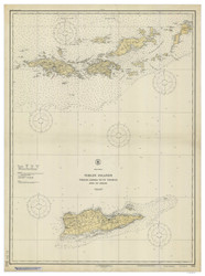 Virgin Gorda to St Thomas and St Croix 1921 - Old Map Nautical Chart AC Harbors 905 - Puerto Rico & Virgin Islands