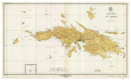 St Thomas 1946 - Old Map Nautical Chart AC Harbors 3240 - Puerto Rico & Virgin Islands