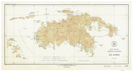 St John 1934 - Old Map Nautical Chart AC Harbors 3241 - Puerto Rico & Virgin Islands