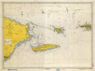Virgin Passage and Vieques Sound 1967 - Old Map Nautical Chart AC Harbors 904 - Puerto Rico & Virgin Islands