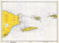Virgin Passage and Vieques Sound 1972 - Old Map Nautical Chart AC Harbors 904 - Puerto Rico & Virgin Islands