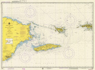 Virgin Passage and Vieques Sound 1974 - Old Map Nautical Chart AC Harbors 904 - Puerto Rico & Virgin Islands