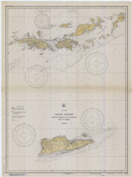 Virgin Gorda to St Thomas and St Croix 1929 - Old Map Nautical Chart AC Harbors 905 - Puerto Rico & Virgin Islands