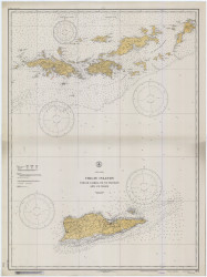 Virgin Gorda to St Thomas and St Croix 1934 - Old Map Nautical Chart AC Harbors 905 - Puerto Rico & Virgin Islands