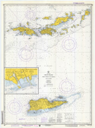 Virgin Gorda to St Thomas and St Croix 1974 - Old Map Nautical Chart AC Harbors 905 - Puerto Rico & Virgin Islands