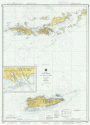 Virgin Gorda to St Thomas and St Croix 1984 - Old Map Nautical Chart AC Harbors 905 - Puerto Rico & Virgin Islands