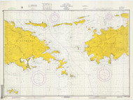 Pillsbury Sound 1970 - Old Map Nautical Chart AC Harbors 938 - Puerto Rico & Virgin Islands