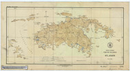 St John 1922 - Old Map Nautical Chart AC Harbors 3241 - Puerto Rico & Virgin Islands
