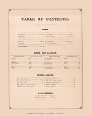 Contents, New York 1876 - Old Town Map Reprint - Warren Co. Atlas 1